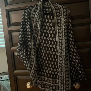 Black Paisley Cotton On Kimono